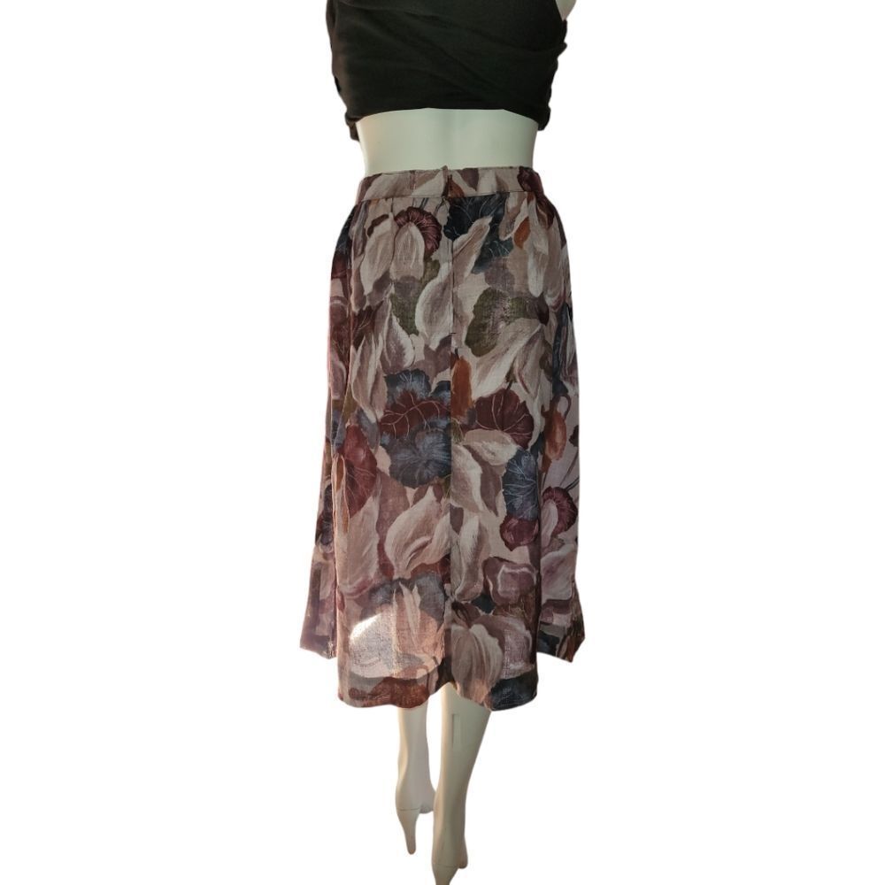 Vintage Floral A-line skirt 29W - Picture 5 of 9